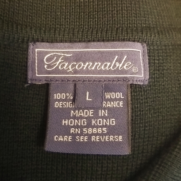 Faconnable 100% Merino Wool Sweater - Picture 1 of 6